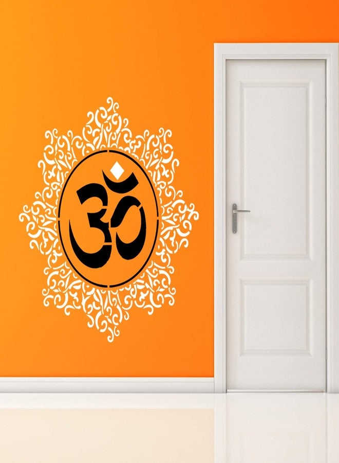 ARandNJ Combo Stencil for Wall Painting (Size:- 16X24 Inch) Theme:-Om Mandala DIY Reusable Painting Design Suitable for Bedroom,Living Room Entrance (Pack of 2) - Image 3